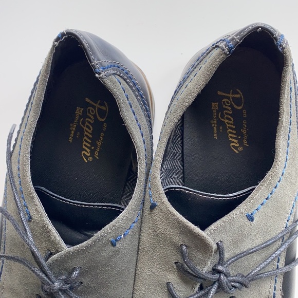 Penguin men’s navy lace up dress shoes - Picture 5 of 7